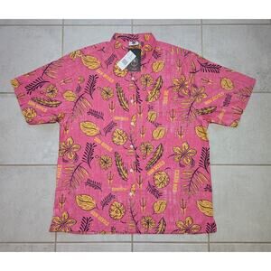 Wes & Willy Men's XL ASU Sun Devils Hawaiian Shirt Red Floral AOP Button Up